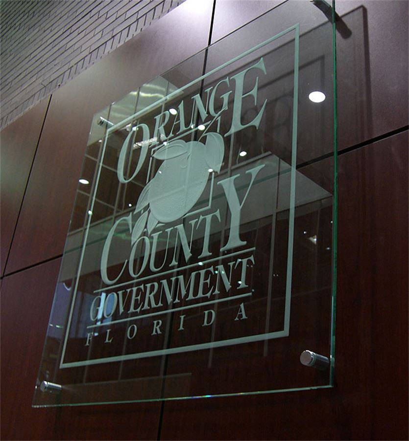 Glass Sign - Orange County, Clear