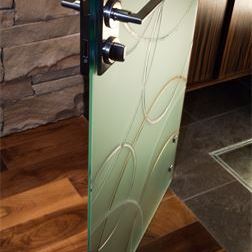 Framless Door - Pivot, Swirl