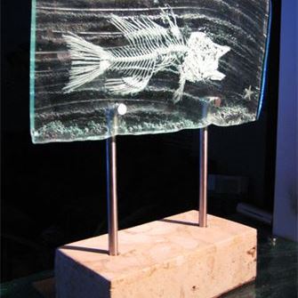 Glass Sculpture - Fish Bones